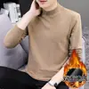 Fábrica de origen otoño e invierno para hombre, polar térmico, color liso, corte ajustado, retiene el calor, camiseta de manga larga