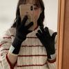 Luvas sólidas boutique com toque de caxemira, femininas, com ponta dos dedos para tela sensível ao toque, com fio de lã floral, alta qualidade, outono e inverno, Japão e Coreia