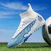 Zapatillas de fútbol transfronterizas para hombres y mujeres, de caña alta con tacos largos AG, tacos TF, zapatillas de entrenamiento para competición de fútbol en campus estudiantil, malla antideslizante