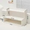 Ins estilo de camada dupla de aumento de altura rack de armazenamento de mesa dormitório cosméticos de papelaria organizador de armazenamento de livros