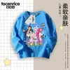 Camiseta de Manga Larga Kpop Hunter para Niñas Mayores, Top Suelto de Algodón de Verano para Niñas, Ropa de Primavera y Otoño
