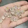 Coleção de Cristal Branco Natural, Contas de Abóbora, Contas de Flor de Maracujá, Acessórios Artesanais, Pulseiras DIY Feitas à Mão, Joias da Moda