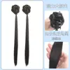Peruca Coque Duplo Redondo com Presilha de Garra, Coque de Cabelo Sintético, Novo Estilo Chinês Ferramenta Antiga para Penteado, Coque Ponytail