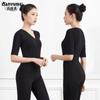 Ropa de Entrenamiento de Etiqueta Corporal Primavera y Verano para Mujer Body Elegante Tutor Corporal Ropa de Práctica de Baile Top Negro