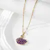 Colar Pingente de Cisne Popular Europeu e Americano para Mulheres, Colar de Cisne da Moda com Pedras Cheias, Corrente Versátil para Clavícula de Nicho com Toque de Luxo