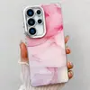 Capa de celular IMD metalizada com padrão de mármore é adequada para Samsung S25ULTRA blooming S24 furo fino A16/A56/A55