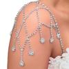 Moda Nuevo Cadena de Hombro con Borla de Diamantes Completos Moda Europea y Americana Novia Boda Accesorios de Pedrería cadena de hombro