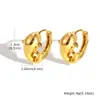 Aretes de Acero Inoxidable tipo Ear Cuff Dorados con Diamantes Blancos Mariposa Delfín Cereza Abeja para Mujer 747