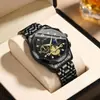 Reloj popular para hombre, reloj mecánico de imitación totalmente automático, impermeable, adecuado para negocios nocturnos, moderno, multifuncional, alto valor estético, venta al por mayor transfronteriza
