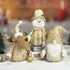 Muñeco de Navidad transfronterizo nuevo, franela, Papá Noel, muñeco de nieve, alce, adornos para ventanas, regalos de Navidad al por mayor