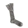 Calcetines de pantorrilla de color sólido con rayas verticales para primavera y verano para mujer, ligeros, transpirables, simples, versátiles, calcetines largos, calcetines de algodón holgados estilo coreano para adelgazar