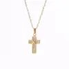 Collar de acero de titanio, personalización ligera, acero inoxidable, lujo ligero, circonita microincrustada, colgante chapado al vacío en oro de 18K, collar para la clavícula para mujer