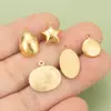 Nuevo Colgante Geométrico de Estrella de Acero Inoxidable Estéreo 3D Etiqueta de Pulsera de Collar Semi-Terminado DIY