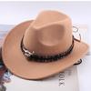 Chapéu Top Étnico Chapéu de Cowboy Ocidental Xizang Xizang Chapéu de Performance Chapéu de Lã Chapéu de Lã Retrô Centro-Europeu e Americano
