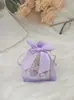 Bolsa de Rede com Laço Atacado Transfronteiriço Bolsa de Rede Transparente Multicor Bolsa com Cordão para Cosméticos Bolsa de Presente de Aniversário Pronta para Venda