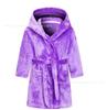 Bata de Noche con Capucha para Niños Franela Niños y Niñas Pijama de Terciopelo Coral Otoño e Invierno Todo el Año Bata de Baño Manga Larga Estilo Lindo