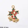 Colgante de Aleación Esmaltada Navideño Colgante de Gota Papá Noel Muñeco de Nieve Reno Colgante de Dibujos Animados Accesorios para Joyería DIY Pulsera Al Por Mayor