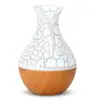 Vaso de Madeira com Textura Umidificador USB Plug-in Direto Luz Colorida de Ambiente Pulverizador Textura de Madeira Rachada Umidificador Portátil
