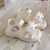 Sandalias de Dibujos Animados para Niñas Modelo Nuevo 2026 Verano Suela Suave Antideslizantes Velcro Zapatos de Princesa Sandalias de Playa para Estudiantes