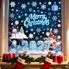 Adesivos Estáticos de Natal para Janela Atacado Mais Vendidos 2027 Papai Noel Flocos de Neve Adesivos de Janela Vidros Decorativos Adesivos de Parede