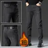 Jeans Preto e Cinza de Alta Qualidade Italiano Masculino Outono/Inverno 2026 Novo Slim Reto Stretch Casual de Negócios Calça Longa