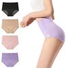 Paquete de 3/4 Talla Grande con Ribete de Encaje Cintura Alta Control de Abdomen Calzones Ropa Interior Cómoda y Sexy para Mujer