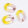 Anillo de apertura con hebilla de cadena de acrílico transparente de doble color 14 x 19, accesorio para carcasa de teléfono móvil
