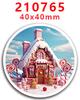 2023 novo remendo de resina acrílica arco de Natal decoração fofa adesivos de geladeira PR209671