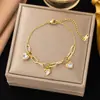 2025 Elegante e na Moda Pulseira Vintage Ajustável Joia Aço Inoxidável Estilo Casual com um Design Refinado e Gracioso