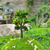 Mini árbol verde, cerezo, modelo, microadornos paisajísticos, rocalla, bonsái, paisajismo, mesa de arena, material de bricolaje