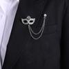 Comercio exterior nuevo broche traje cuello de camisa con cadena metal mujer anti-luz corsage zapatos y sombreros accesorios al por mayor