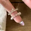 Anel de Laço de Renda Coreano para Mulheres Novo Estilo Design Delicado de Nicho Anel para Dedo Indicador Anel Ajustável para Mulheres