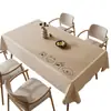Toalha de mesa estilo Wabi-sabi, à prova d'água e de óleo, sem lavagem, novo modelo 2026, jogo americano, luxo leve com toque de alta qualidade, protetor de mesa em PVC