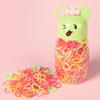 Versión coreana de la nueva caricatura barril desechable pequeña goma elástica banda para el cabello de niños fuerte estiramiento constantemente engrosada goma elástica de color cuerda para el cabello
