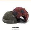 Estilo Americano Marca de Moda Retro Lavado Gorro de Piso para Hombres y Mujeres Hip-hop Estrella de Cinco Puntas Gorro Melón Color de Contraste Gorro Beanie Gorro Slayer