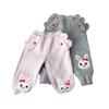 Pantalones Largos de Forro Polar 3D de Conejo Estilo Japonés para Niñas, para Uso en Exteriores, Invierno Nuevo, Pantalones Largos de Dibujos Animados para Niños 6066