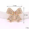 Nuevos Accesorios para Joyería de Corazón con Lazo Arcoíris Incrustado de Diamantes DIY Aleación de Zinc Carcasa para Teléfono Móvil Accesorios de Pegatina Trasera de Belleza