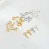 Arete de Ojo de Oveja de Color Conservante Rellenado de Oro de 14K Anillo Colgante de Tornillo de 9 Pines Círculo Colgante Accesorios para Joyería DIY Hechos a Mano