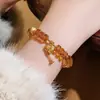Rueda de cristal cuenta bolsa de la suerte calabaza colgante pulsera de cristal amarillo tarjeta de hacerse rico colgante pulsera de color mixto de lujo ligero..