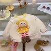 Sudadera para muñeca infantil colección primavera y otoño 2026, camiseta unisex de manga larga con dibujos animados, prenda interior base de muñeca 3D para niños pequeños y mayores