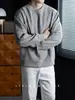 ¡Calma, dinero viejo! Sudadera con Capucha Creativa Cálida de Manga Larga para Hombre Otoño/Invierno con Textura de Lana Heather Cuello Redondo