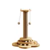 Poste rascador y tabla rascadora para gatos de sisal, duraderos y que no sueltan pelusa, estructura de escalada vertical integrada, juguete para gatos que alivia el aburrimiento, cuerda de sisal, resistente a los arañazos, estructura de escalada de sisal