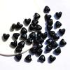 Cuentas acrílicas con forma de corazón de 10 mm con agujeros verticales, accesorios de joyería para bricolaje, cuentas luminosas con forma de corazón.