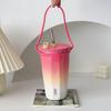 TYESO Taishuo nueva taza de café de acero inoxidable, vaso con pajilla para coche con aislamiento de hielo, botella de agua de gran capacidad al vacío