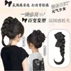 Peruca trançada infantil rabo de cavalo alto laço prendedor trança artificial nova meia gravata chinesa natural trança fofa