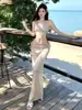 Traje de baño de tres piezas estilo nuevo 2026 para mujer, que oculta el abdomen y estiliza, adecuado para la playa, vacaciones y aguas termales [Disponible para Dropshipping]