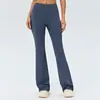 Pantalones de yoga acampanados sin costuras transfronterizos para mujer, de cintura alta, que realzan los glúteos, pantalones deportivos casuales, ajustados, adelgazantes, ligeramente acampanados de pierna ancha