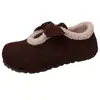 Zapatos Birkenstock Juguetones con Lazo de Moda y Sencillos para Mujer, Nuevo Estilo Invierno 2026, Calzado para Exteriores, Zapatos Cálidos de Piel de Felpa, Zapatos de Algodón
