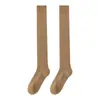 Calcetines Largos Hasta la Rodilla para Mujer de Otoño e Invierno, Calcetines Largos Gruesos y Cálidos, Anti-Pilling, Calcetines que Realzan la Pierna, Calcetines de Algodón de Color Sólido, Calcetines Versátiles de Felpa