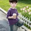 Conjunto de Manga Corta para Niños Verano 2026 Nuevo Estilo para Niños Mayores, Verano Delgado Holgado Fresco Elegante Conjunto de Dos Piezas Estilo Coreano Moderno